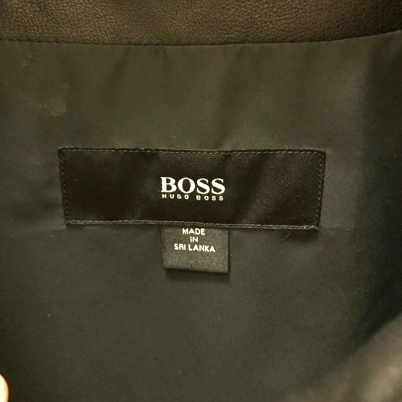 NWOT Hugo Boss Leather Jacket - Picture 2 of 7